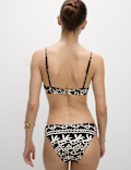 Printed High Leg Bikini Bottoms