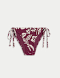 Printed Tie Side Bikini Bottoms