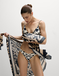 Printed Padded Plunge Bikini Top