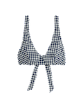 Gingham Tie Back Plunge Bikini Top