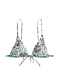 Printed Trim Detail Triangle Bikini Top