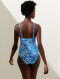 Tummy Control Printed Bandeau Swimsuit