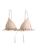 Striped Textured Triangle Padded Bikini Top