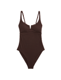 Tummy Control Textured Swimsuit