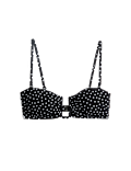 Polka Dot Padded U-Wire Bandeau Bikini Top
