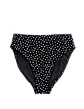 Polka Dot High Waisted Bikini Bottom