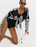 Ribbed Textured Scoop Neck Swimsuit
