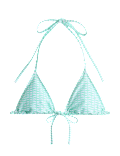 Printed Padded Halterneck Triangle Bikini Top