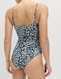Printed Scoop Neck Swimsuit