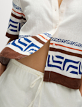 Linen Rich Printed Top