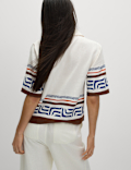Linen Rich Printed Top