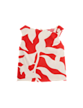 Linen Rich Printed Twist One Shoulder Top