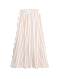 Printed Midaxi Beach Skirt with Linen
