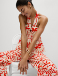 Pure Cotton Printed Crop Beach Top