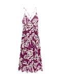 Pure Cotton Printed V-Neck Beach Dress