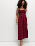 Pure Cotton Square Neck Maxi Beach Dress