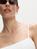 Seersucker Tie Back Maxi Beach Dress