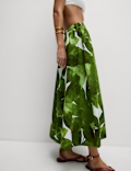 Pure Cotton Printed Midaxi Beach Skirt