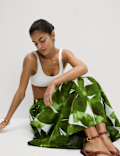 Pure Cotton Printed Midaxi Beach Skirt