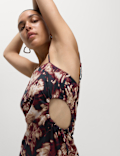 Pure Cotton Printed Cut Out Maxi Beach Dress