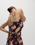 Pure Cotton Printed Cut Out Maxi Beach Dress