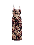 Pure Cotton Printed Cut Out Maxi Beach Dress
