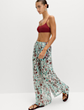 Printed Drawstring Beach Trousers