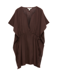 Pure Cotton Tie Detail Mini Kaftan Dress