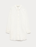 Cotton Rich Textured Shirt with Linen