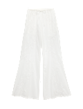 Pure Cotton Textured Broderie Beach Trousers