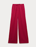 Cotton Rich Beach Trousers with Linen