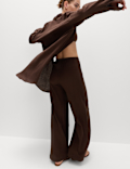 Cotton Rich Beach Trousers with Linen