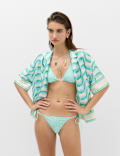 Satin Printed Short Sleeve Beach Shirt
