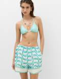 Satin Printed Beach Shorts