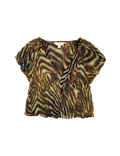 Printed Puff Sleeve Volume Top