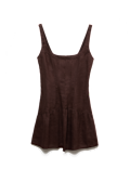 Pure Linen Square Neck Peplum Top