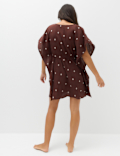 Pure Cotton Polka Dot Beach Cover Up Kaftan