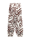 Pure Cotton Animal Print High Waisted Parachute Trousers