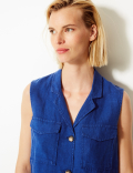 Pure Linen Button Detailed Shirt