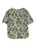 Pure Linen Printed Round Neck T-Shirt