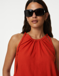 Linen Rich High Neck Cami Top