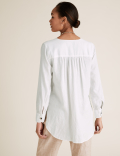Linen V-Neck Button Through Tunic