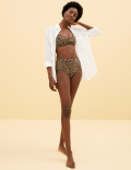 Tummy Control Animal Print Bikini Bottoms