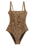 Tummy Control Animal Print Padded Swimsuit