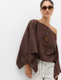 Pure Cotton Sheer Cape Top