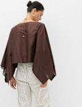Pure Cotton Sheer Cape Top