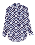 Pure Linen Printed Oversized Shirt