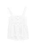 Pure Linen Button Detail Cami Top