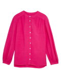 Viscose Mix Plain Mandarin Collar Shirt