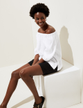 Pure Linen Puff Sleeve Blouse